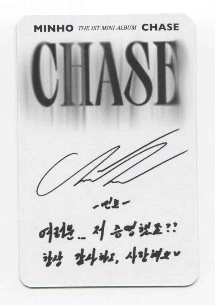 SHINee　ミンホ　chase  トレカ Shinee/Minho] CHASE / Beginning Ver. / Official Photocard | eBay