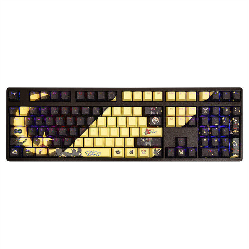 Anime Umbreon Theme PBT Keycaps Mechanical keyboard Cherry MX High 108 Keys Set