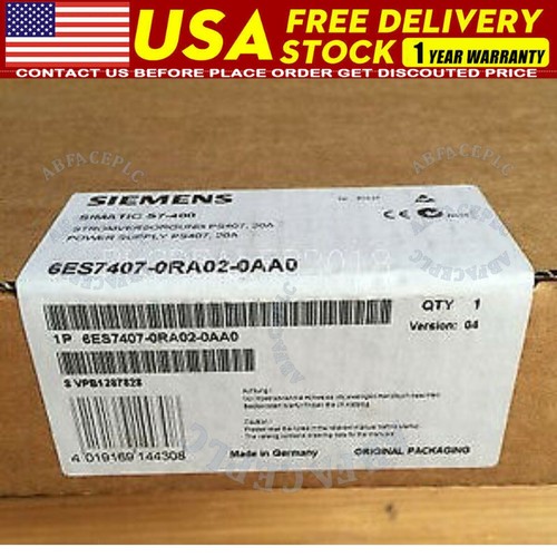New Siemens 6ES7407-0RA02-0AA0 6ES7 407-0RA02-0AA0 SIMATIC S7-400 Power supply
