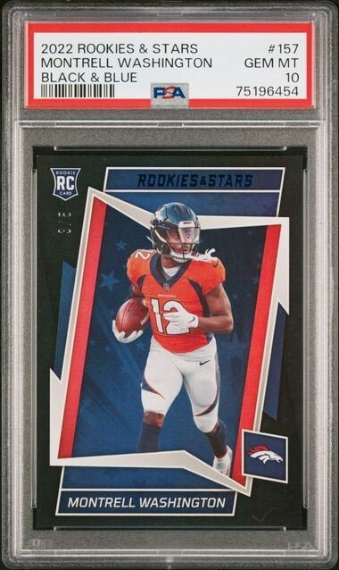 Montrell Washington Panini Rookies & Stars #157 Black & Blue
