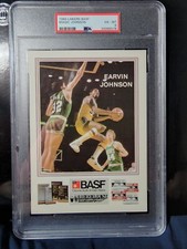 RARE! MAGIC JOHNSON! 1984! BASF jumbo Lakers PSA  HOF- lakers celtics legacy!