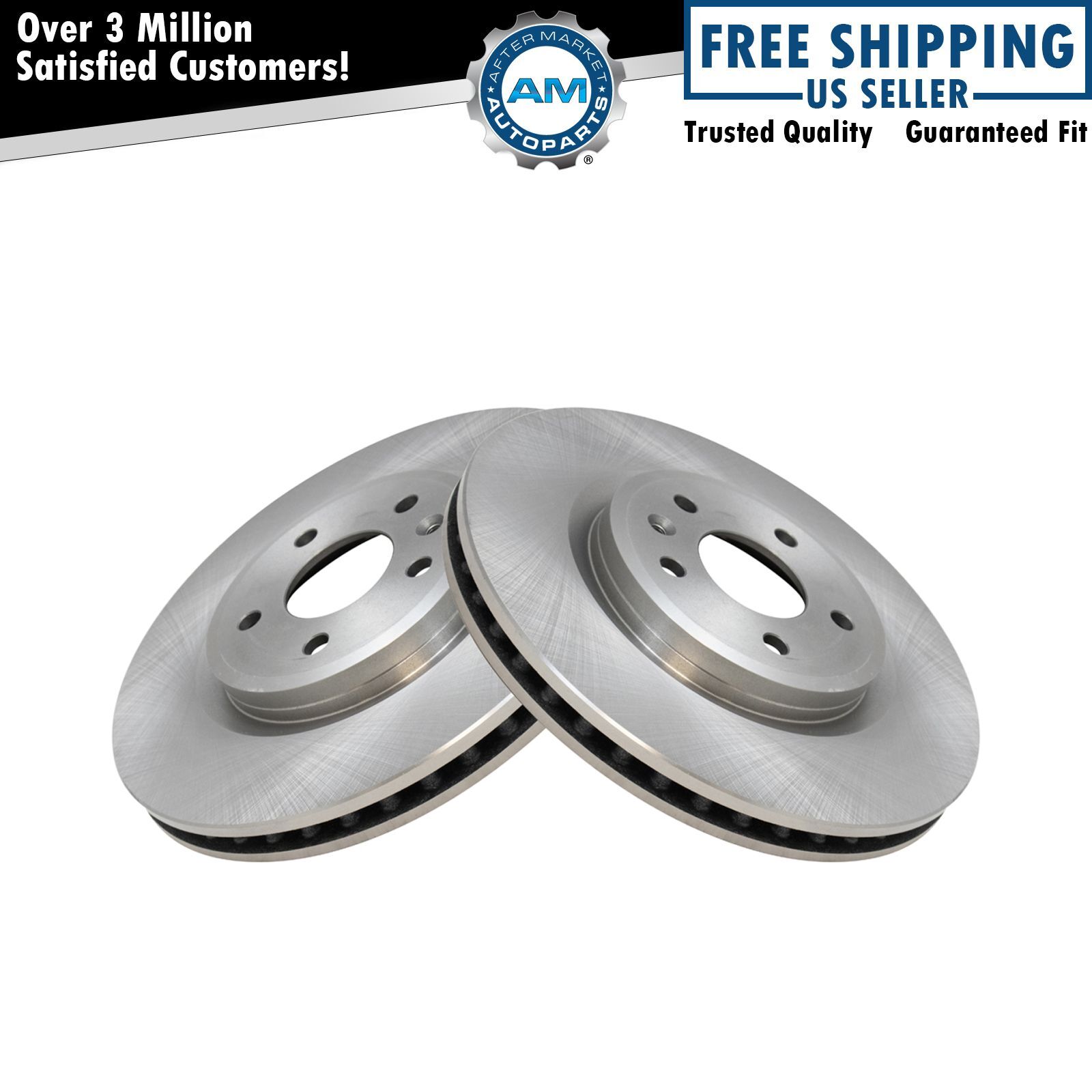 Front Brake Rotors Pair Set of 2 for Ford Taurus Flex Explorer MKS MKT