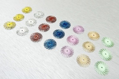 3M Radial Bristle Disc Brush Assortment 21 pc. SET 3/4'' Dia. 3 each All 7-Grits