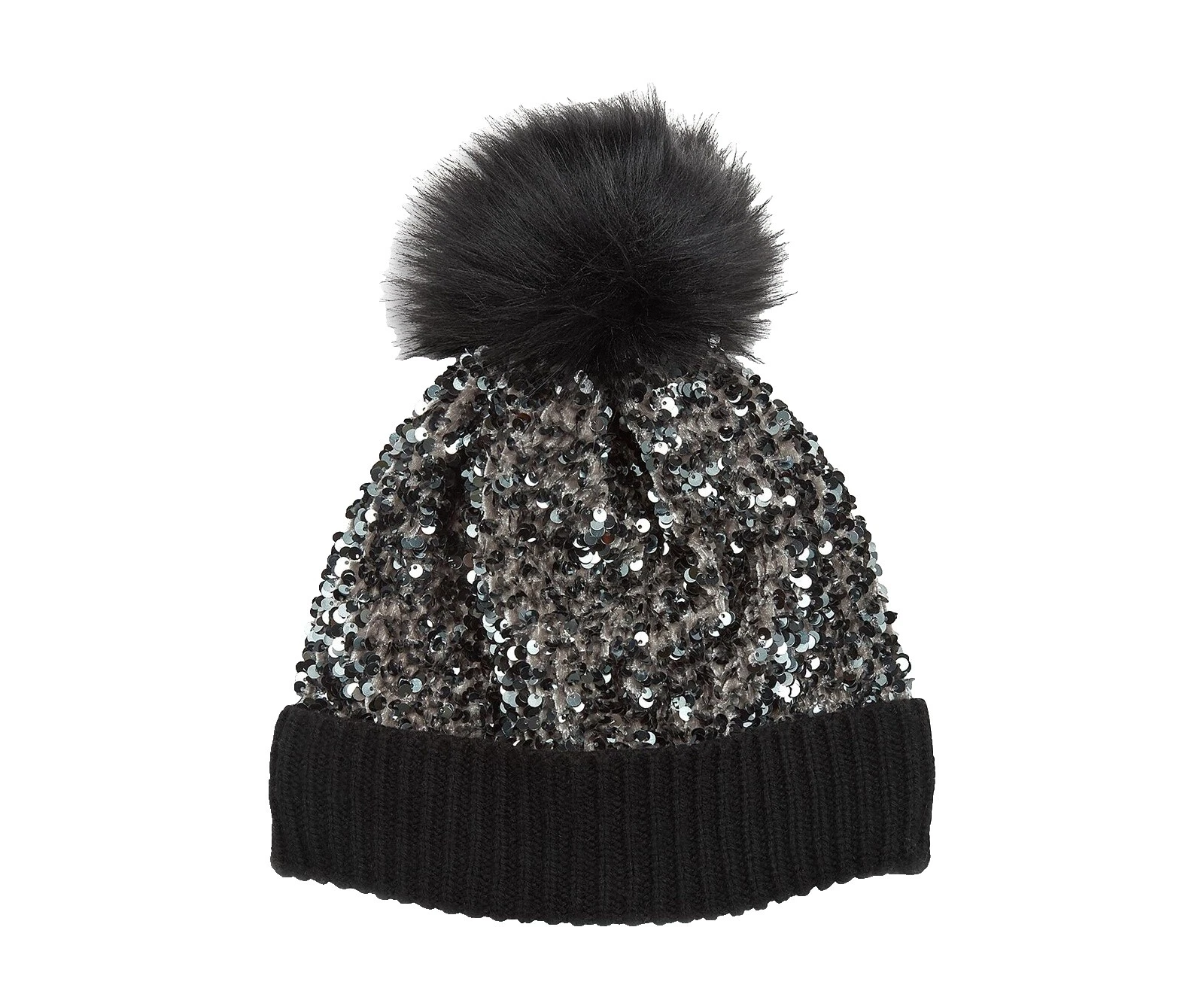 Faux Fur Black Size S Hats for Women