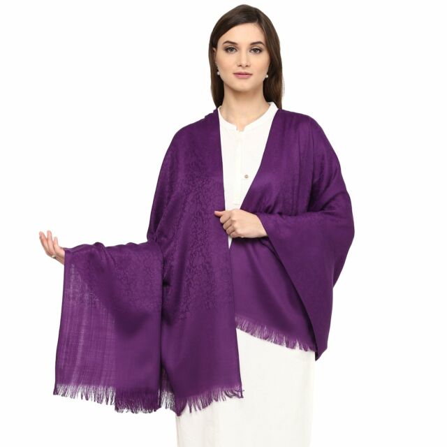 Women&#039;s Fine Wool Shawl Paisley Merino Wool Jacquard Weave