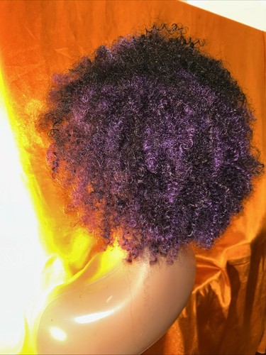 Headband Wig Purple/ Black Curly Hair - Picture 7 of 17