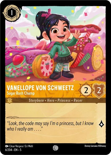 Disney D23 Promo Lorcana Vanellope Von Schweetz PSA 9 NM Enchanted