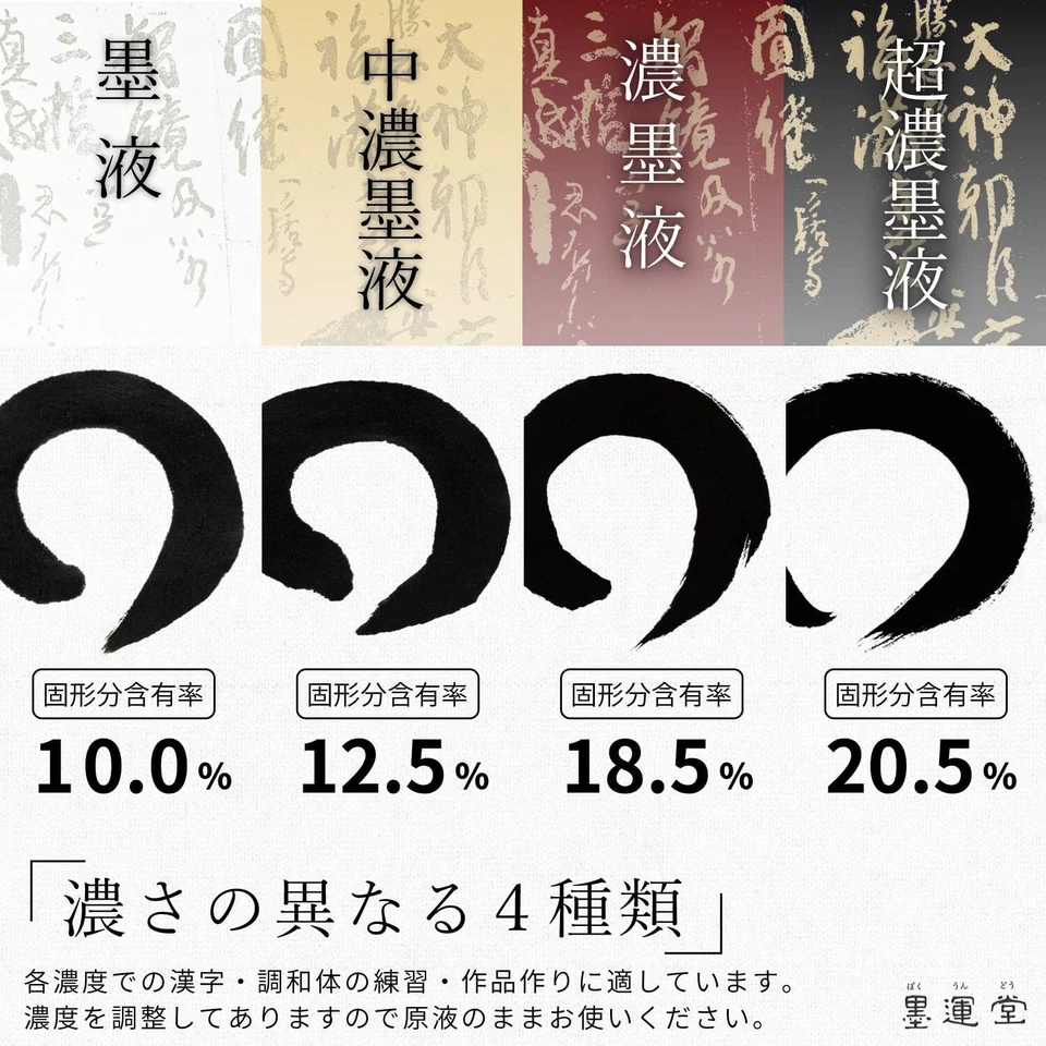 Tinta Sumi negra oscura caligrafía japonesa GENSO 500 ml para Pro Art 18,5 % Foto 2 de 4