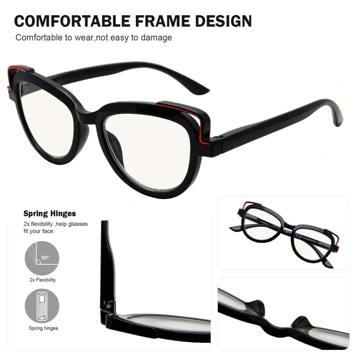 4 Pack Cat Eye Progressives Multifocal Reading Gl… - image 3