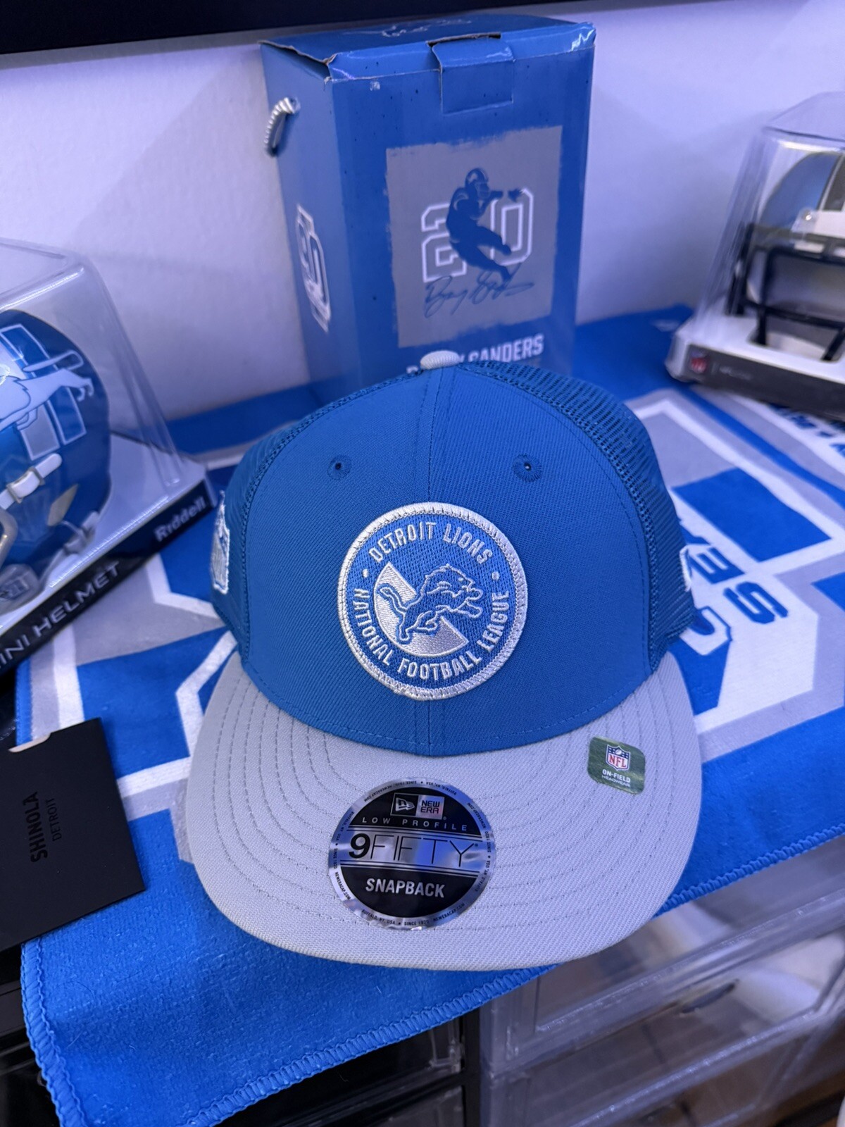 NEW! Detroit Lions 2023 New Era Sideline LP 9FIFTY Snapback Ben Johnson MCDC Hat