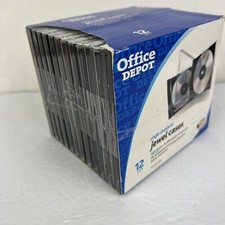 Office Depot Standard CD Jewel Cases 12 Pack High Impact New