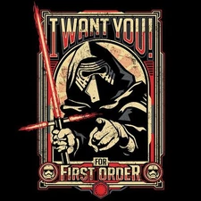 STAR WARS Force Awakens Kylo Ren First Order Last Jedi Sith Mens T-Shirt (M & L)