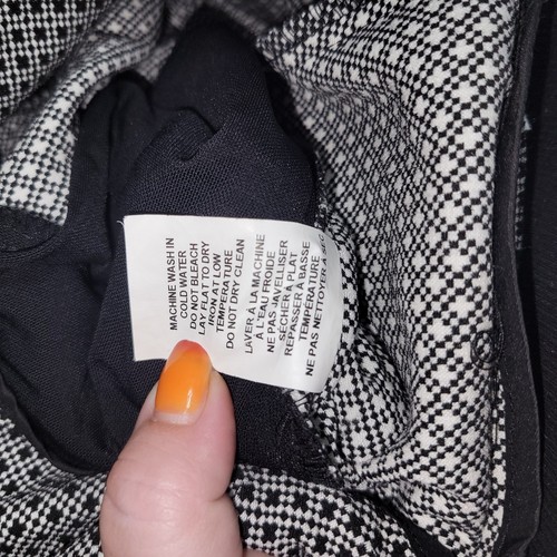 Margaret M Pants Size XS Black White Glen Plaid Slimming Zip Pockets Pull On - Picture 15 of 16