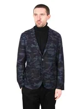 Men's Manuel Ritz Camouflage Pattern Wool Blazer US40/M-L