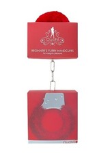 Ouch Beginner's Handcuffs Furry Red for Naughty Pleasure, New