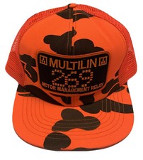 Vtg Multilin 269 Motor Management Relay Patch Hat Made In USA Cap Camo Hunting