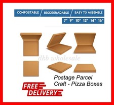 Postal - Craft - Pizza Boxes / Postal Boxes Brown Pizza Box Strong High Quality
