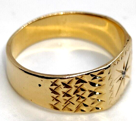 Vintage Diamond Ring 9ct 9 Carat Solid Gold Jewellery UK T US 10