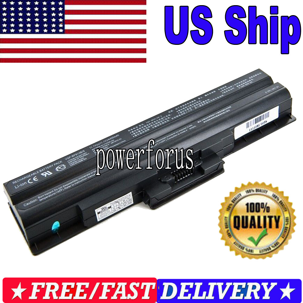 Battery for Sony Vaio VGPBPS13A/B VGPBPS13B/Q VGPBPS21A VGNSR36MN/B