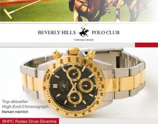 Neue Beverly Hills Polo Club Herren Chronograph mit Edelstahlarmband