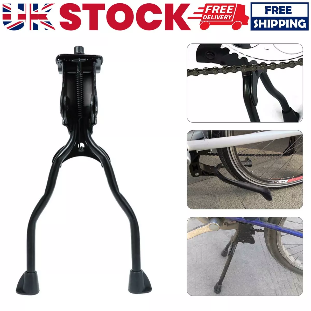 Double Leg Bicycle Stand Kick Kickstand Parking Rack Mountain Bike Side  Support