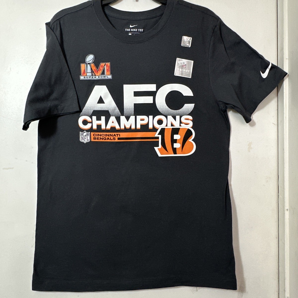 Cincinnati Bengals Nike AFC Champions Men's Size Small Gray T
