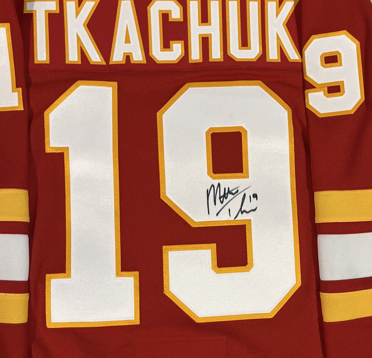 Calgary Flames Matthew Tkachuk Signed Authentic Adidas Retro Jersey Size 54
