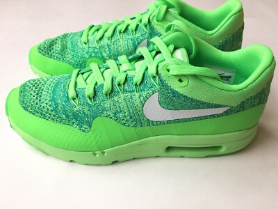 NIKE Air Max 1 Ultra Flyknit 843384-301 Voltage Green Size 10 New w/ Box RARE | eBay