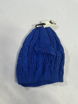 Mens Unbranded Blue Knit Cotton Winter Hat One Size NEW