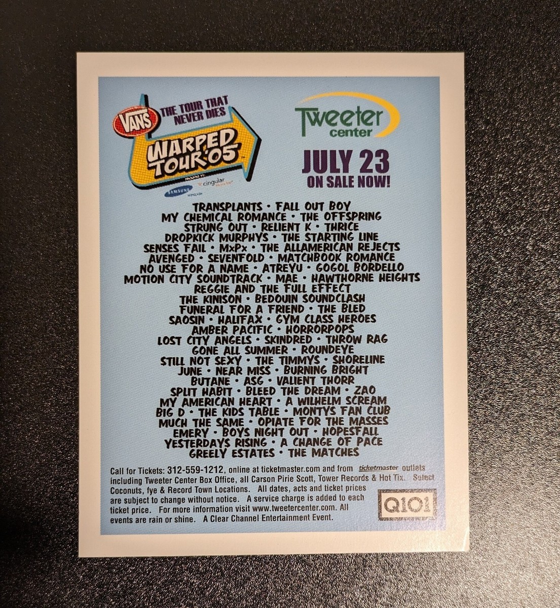 VANS Warped Tour 2005 Official PROGRAM Flyer Ad 1 page 5