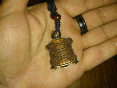 Brown Sea Turtle Necklace Zen Adjustable Buddha Tao  Lucky Yak Tibet        J4-1