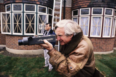 John Boorman on the set of Hope and Glory at Wisley Airfield in 1986 Old Photo 1