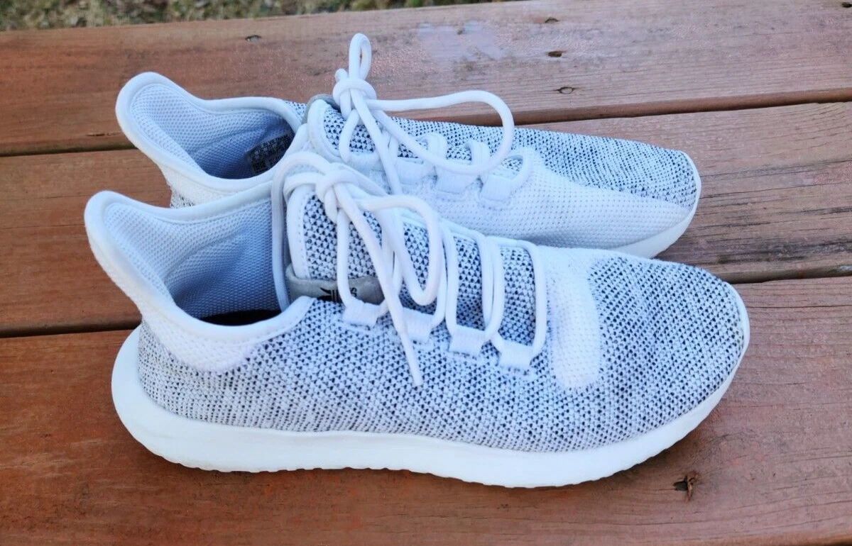 Adidas white sales tubular shadow trainers