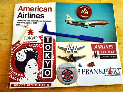 American AIRLINES Memories Collection  Postcard  Wings Button Fits 8x10 Frame