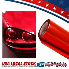 Red Headlight Taillight Fog Light Tint Vinyl Film Car Lights Cover Protection
