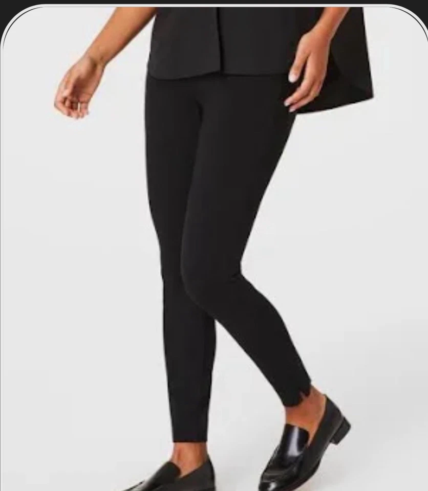 NWT ASSETS BY SPANX Ponte Shaping Leggings Black Seamed High Rise Waist XL - Image 2 of 2