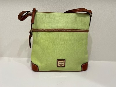 Dooney & Bourke SingleZip -  Citrus Lime Pebbled Leather EUC