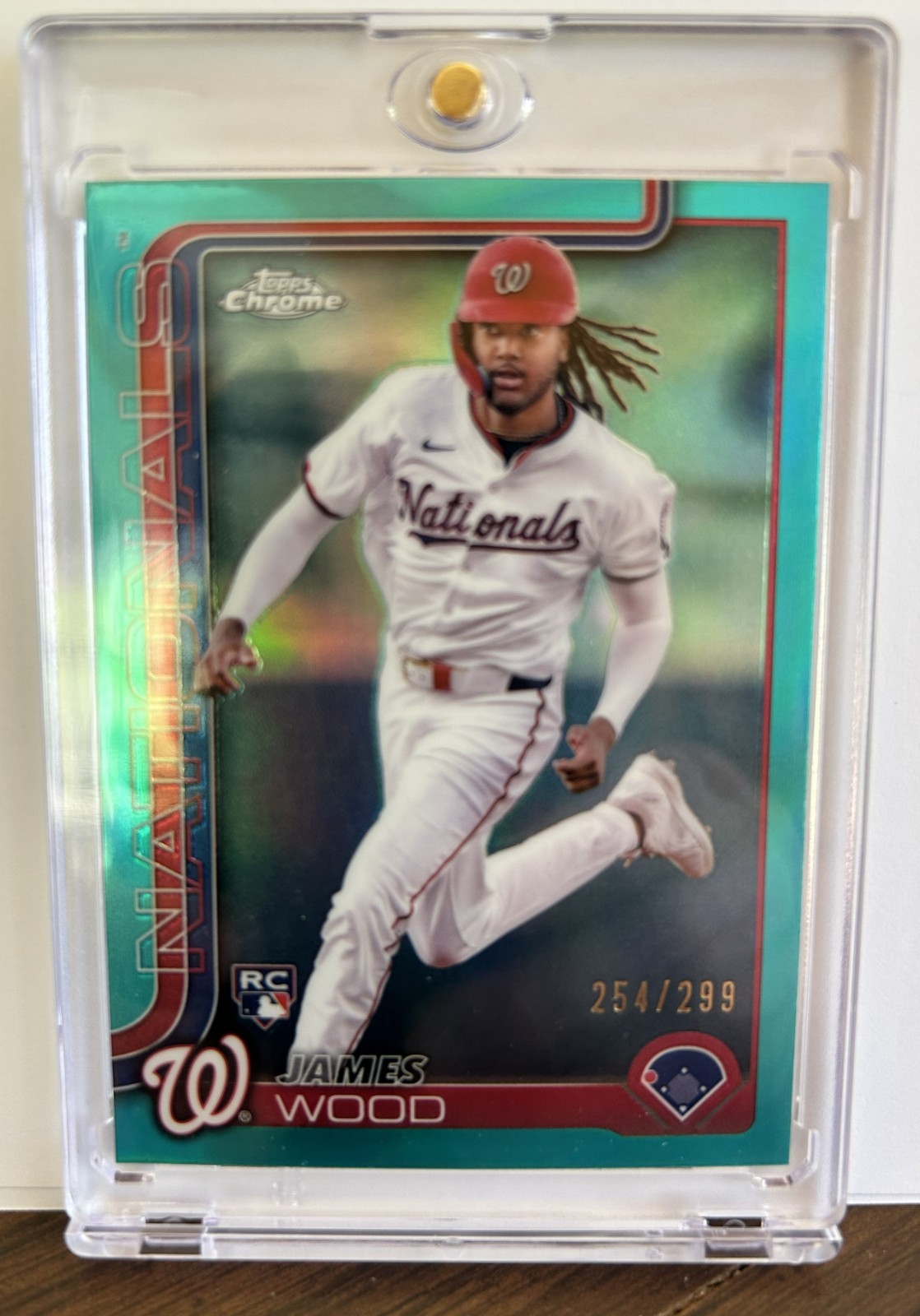 James Wood [RC] - 2025 Topps Chrome #132 Teal Refractor 254/299 Nationals