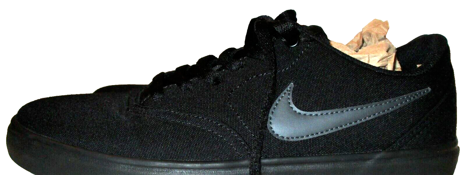 SAOLA Scarpe Nike SB Check Solar Canvas tutte nere 843896 002 da uomo super pulite taglia 9 5