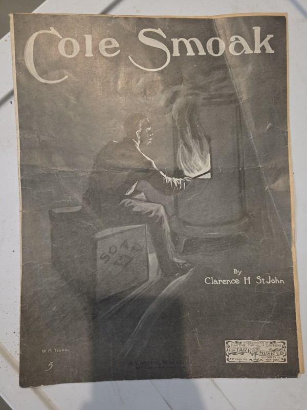 Vintage 1906 COLE SMOAK Folk Ragtime Piano Sheet Music Stark Music Co St Louis 