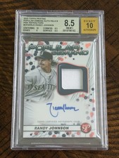 2023 Topps Pristine Popular Demand Auto Relics Randy Johnson /15 BGS 8.5 Auto 10
