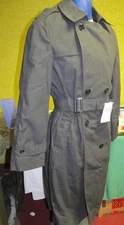 WOMEN'S MILITARY DRESS COAT ALL WEATHER LINER US ARMY ISSUE TRENCH BLACK  10 -16