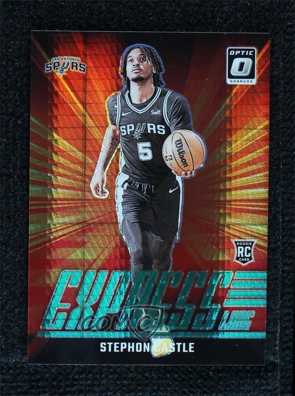 2024 Donruss Optic Express Lane Green Hyper Prizm 98/249 Stephon Castle #1 0d94