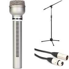 Warm Audio WA-19 Dynamic Studio Microphone with Stand and Cable - Nickel