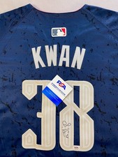 CLEVELAND GUARDIANS- STEVEN KWAN AUTOGRAPH #38 NIKE CITY CONNECT JERSEY PSA