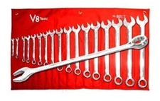 V8 Tools 9017 Combination Wrench Set, 17 Piece, 1/4" To 1-1/4", Standard
