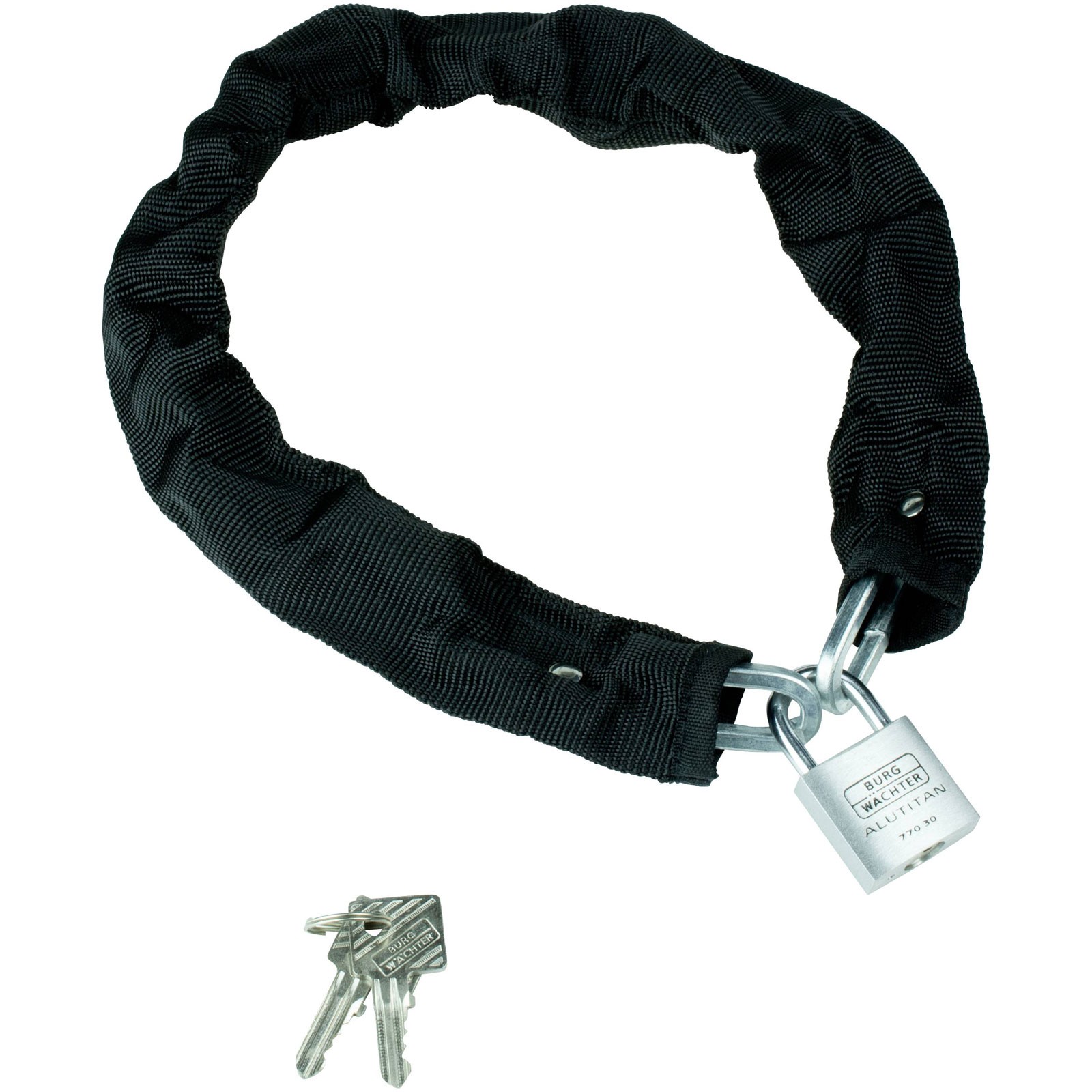 Burg Wächter Padlock with Square Link Chain Key Included