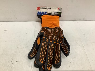 Midwest Quality Gloves L / XL Max Grip Mens Large Nitrile Coated Glove 94 Orange