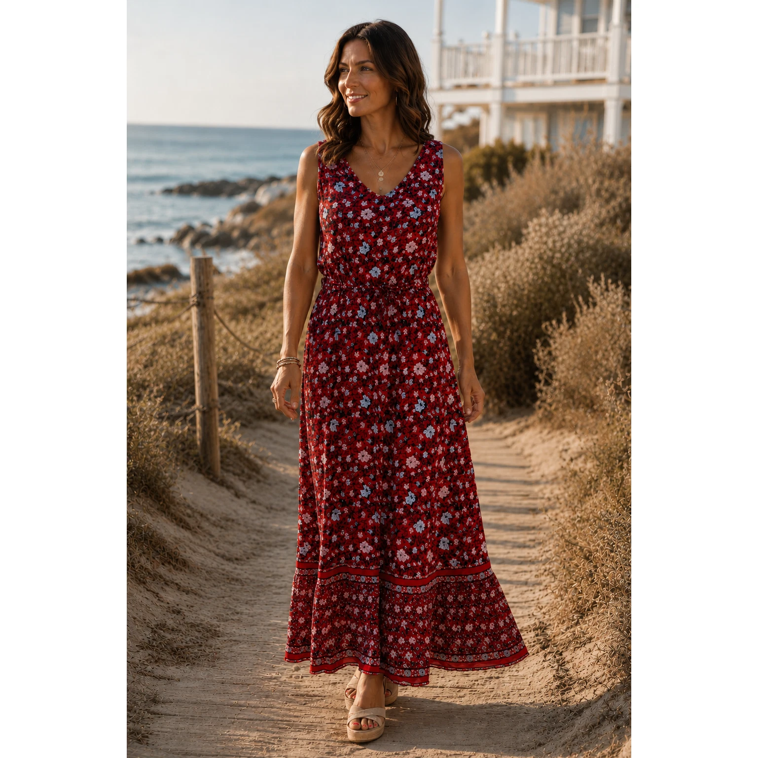 Westport fairy floral maxi sundress red dress Size 1x Resortwear Vacation boho
Opens in a new window