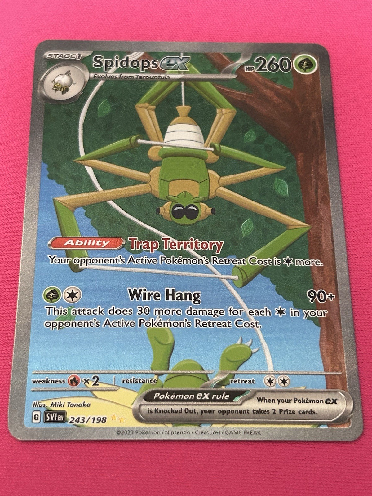 Spidops EX 243/198 SIR 2023 Pokemon Scarlet & Violet Base Set Full Art Card NM